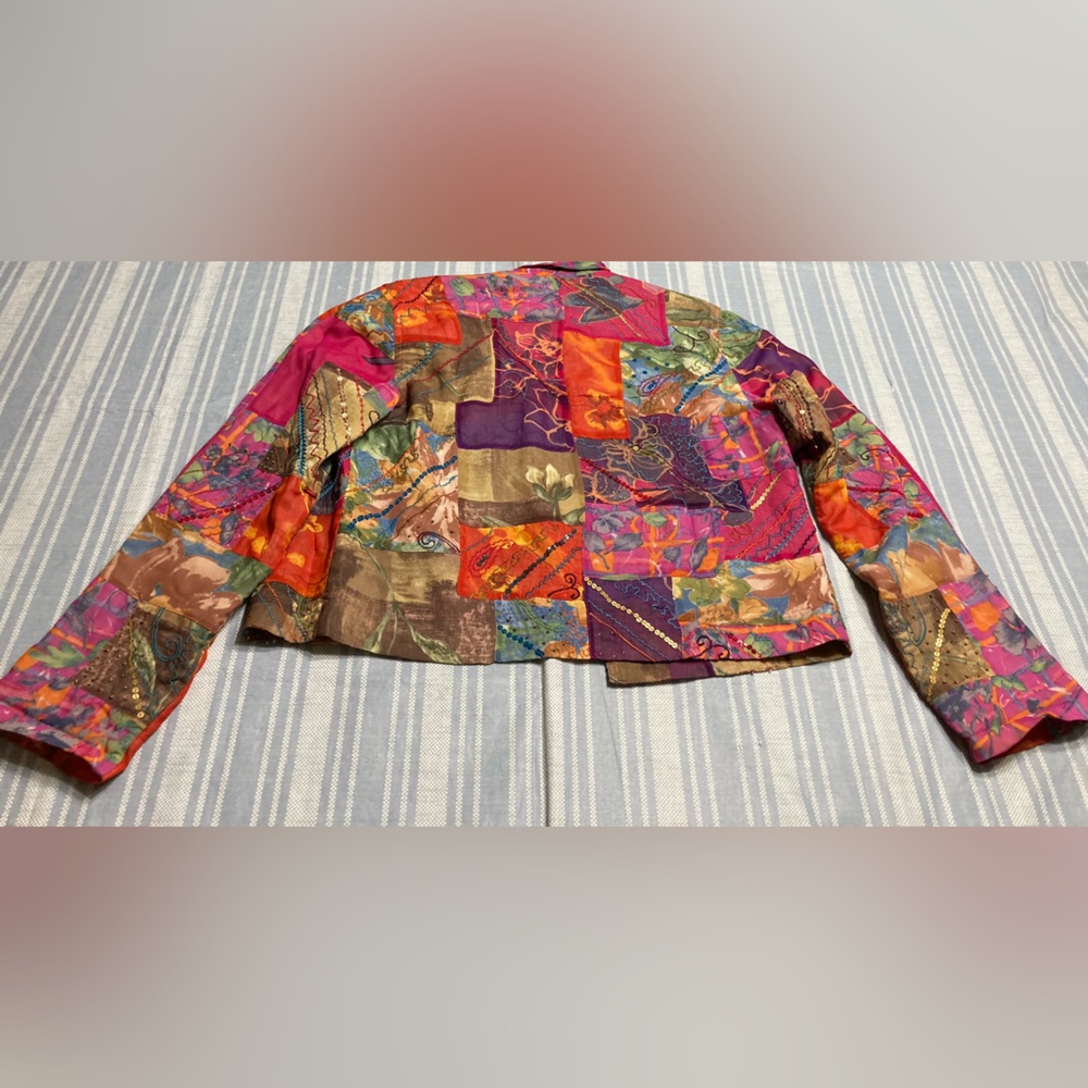 Chico's Multicolor Patchwork Style Blazer. - image 4